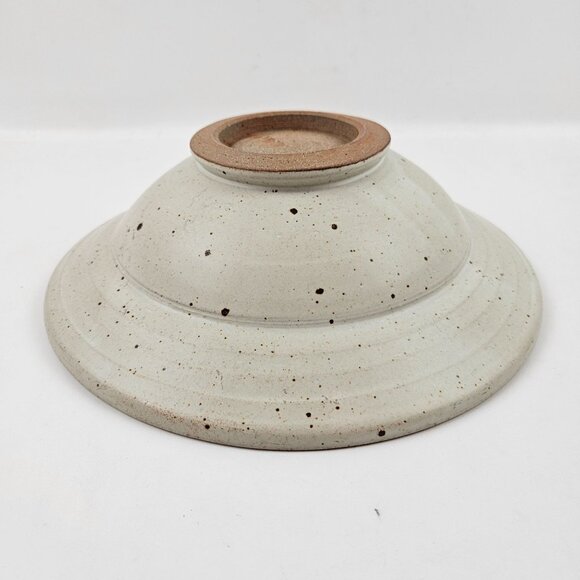 Handmade Ceramic Bowl Abstract Design 10in Rustic Pottery Decor Artisan Crafted - Picture 10 of 10